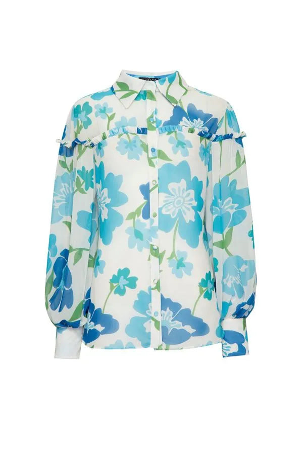 CAMISA RETRÔ FLOWER OFF WHITE