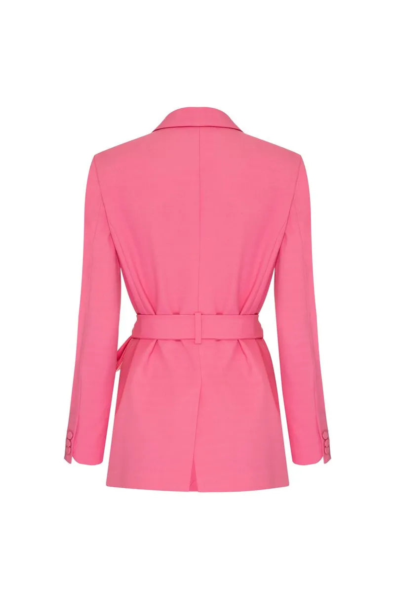 BLAZER TRANSPASSADO CREPE ROSA 