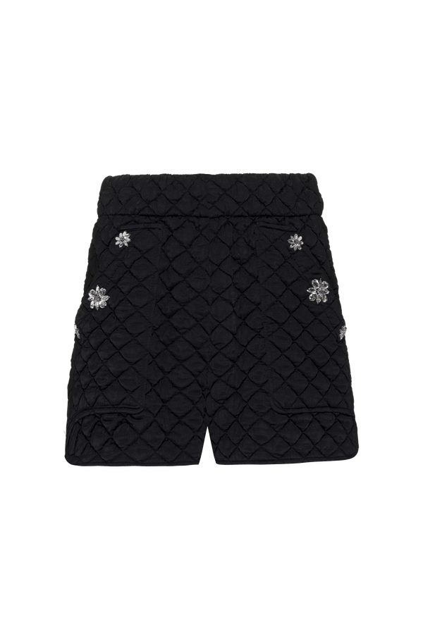 SHORT MATELASSÊ SHINE DROP PRETO