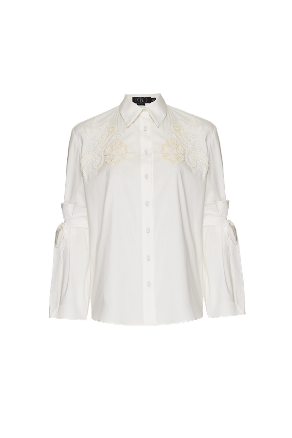 CAMISA BABADOS SUZY FLOWER OFF WHITE