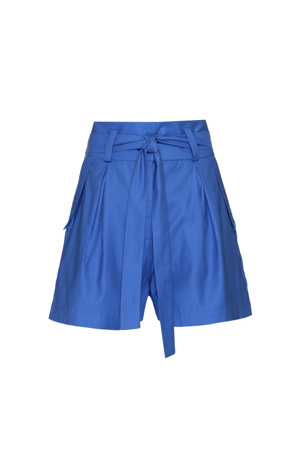 SHORT PREGAS SUZY FLOWER AZUL MARINHO