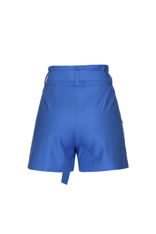 SHORT PREGAS SUZY FLOR AZUL MARINHO 