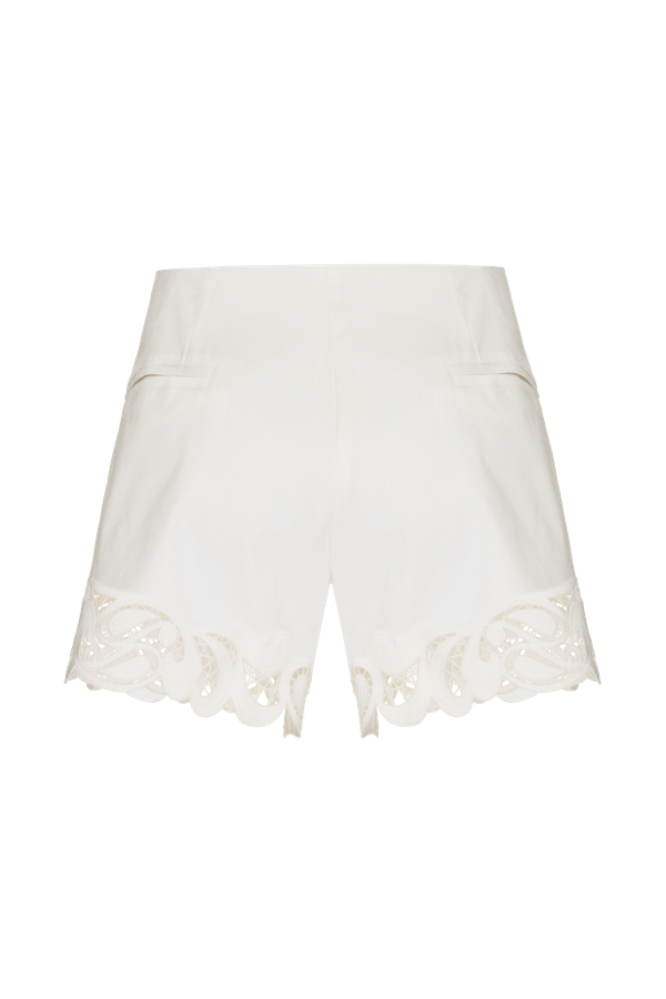 SHORT RECORTES TRICOLINE VERSÃO ANOS 90 OFF WHITE 