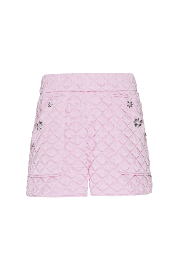 SHORT MATELASSÊ SHINE DROP ROSA 