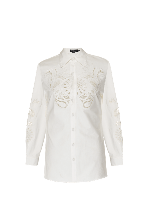 CAMISA RECORTES TRICOLINE 90'S VERSION OFF WHITE