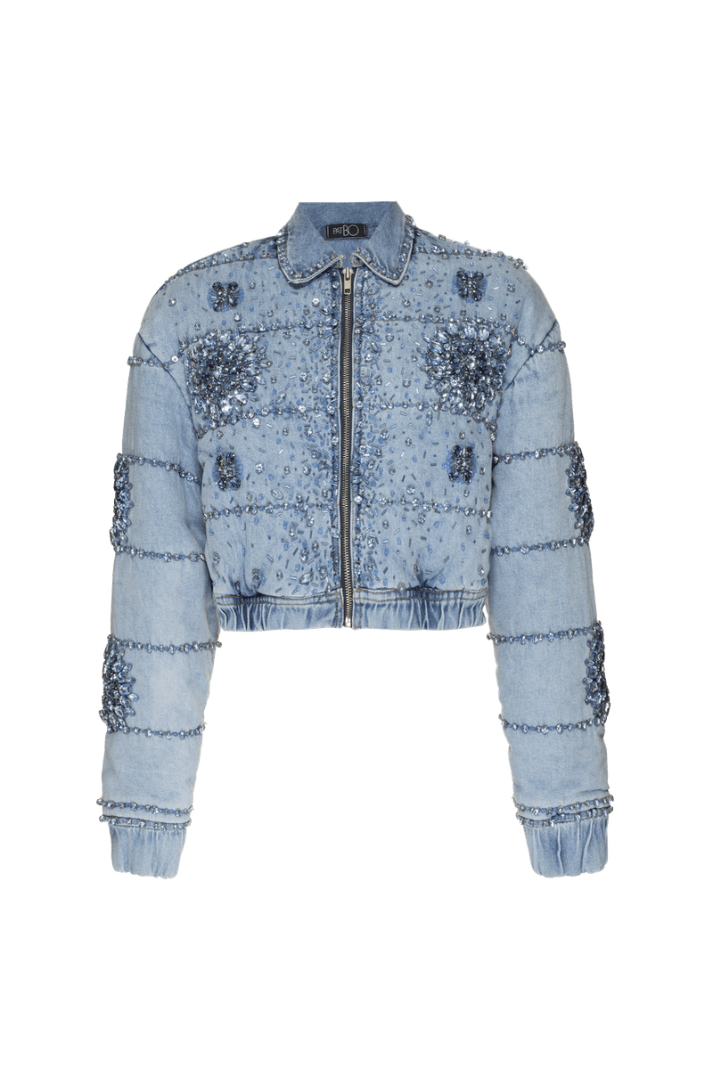 JAQUETA BOMBER ESSENTIAL DENIM AZUL 