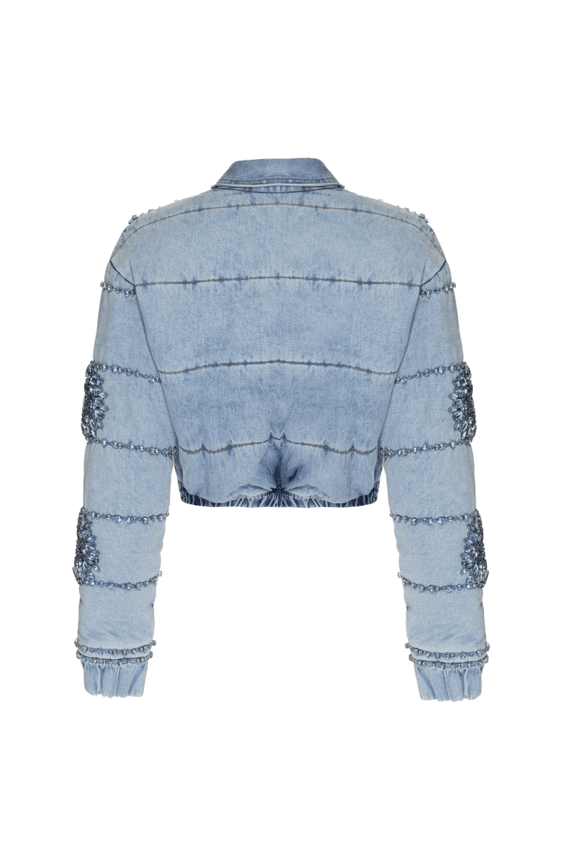 JAQUETA BOMBER ESSENTIAL DENIM AZUL