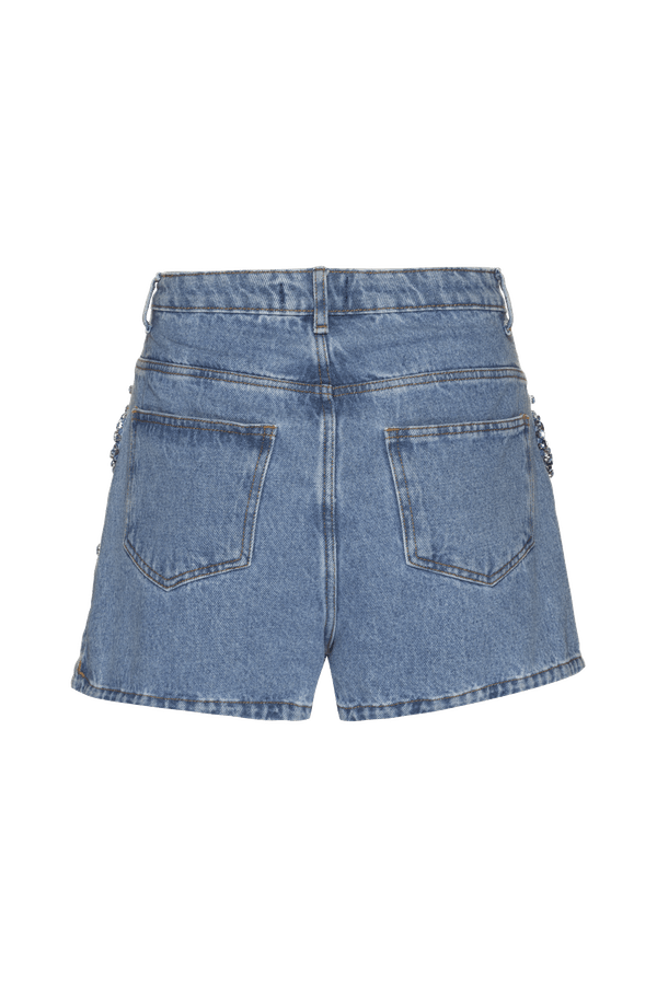 SHORT BORDADO ESSENTIAL DENIM AZUL