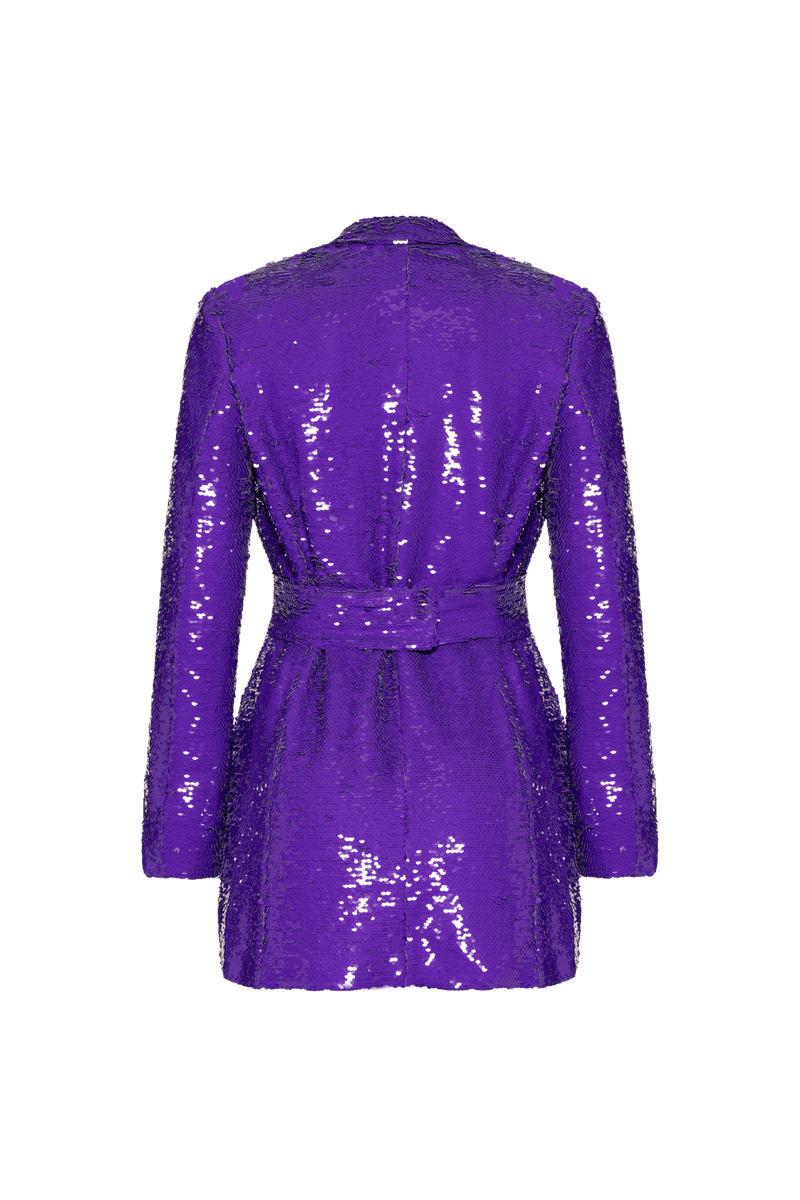 BLAZER BOLSOS PAETÊ VIBRANT ROXO