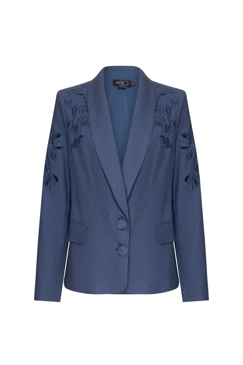 BLAZER RECORTES LINHO RICHELIEU URBAN MARINHO 