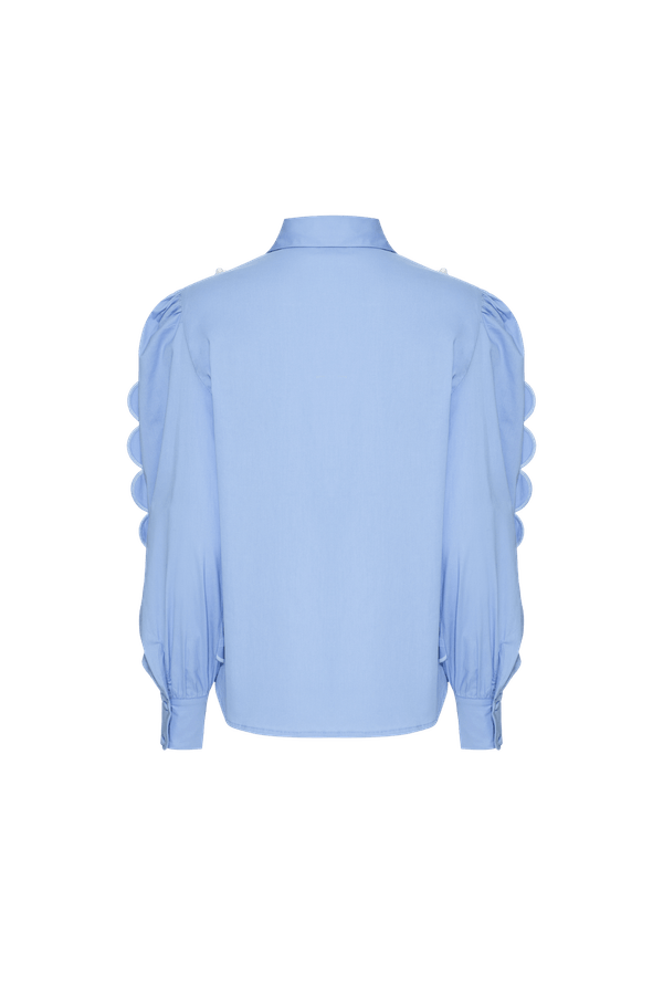 CAMISA BABADO TRICOLINE SPENCER AZUL