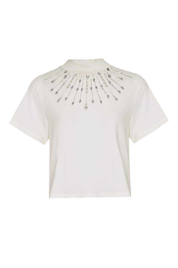 T-SHIRT BORDADA LUXE OFF WHITE