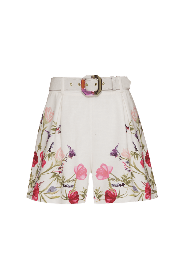 SHORT PREGAS VIEIRA FLOR OFF WHITE 