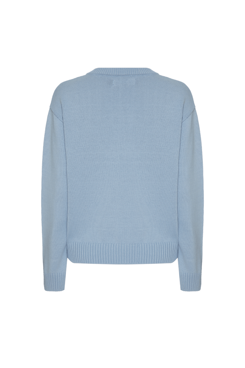 TRICOT BORDADO MANGAS SERENE AZUL 