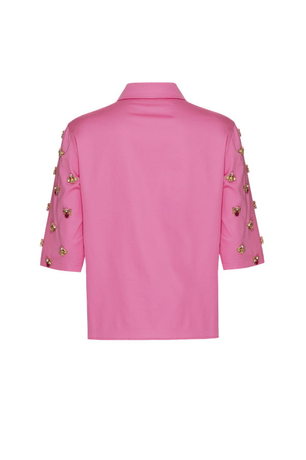 CAMISA BORDADA TRICOLINE AMITY PINK DREAM