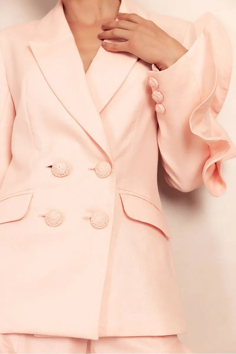 BLAZER BABADOS LINHO SOFT GLAM ROSE 