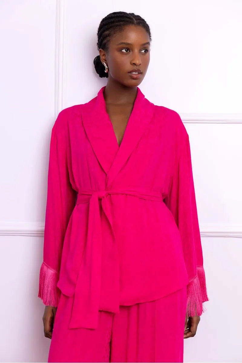 BLAZER FAIXA JACQUARD AURA GLAM PINK