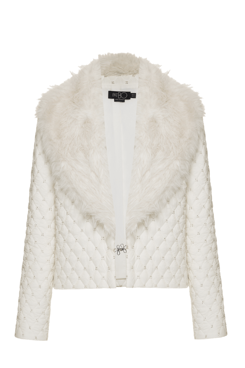 CASACO FUR MATELASSÊ CELESTIAL OFF WHITE 