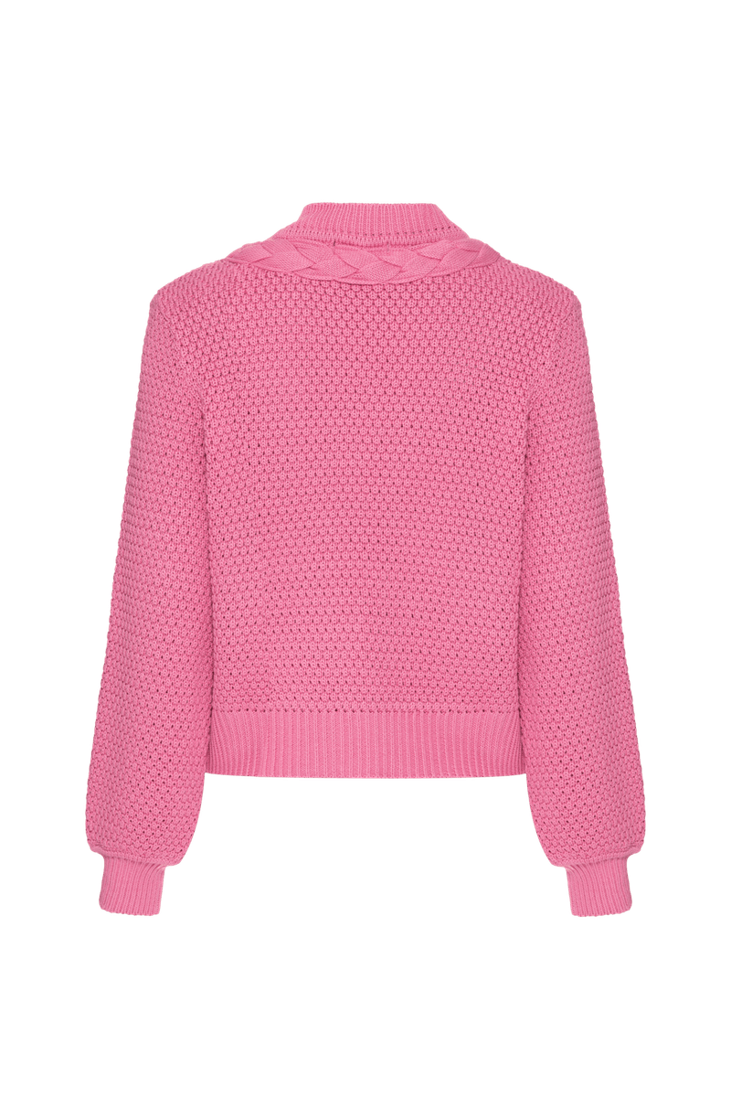 TRICOT BOTÕES SERENE ROSA 