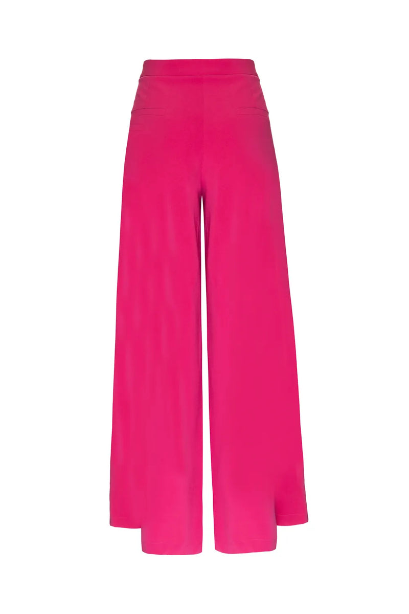 CALÇA PANTALONA PÉROLAS CETIM FUCSIA