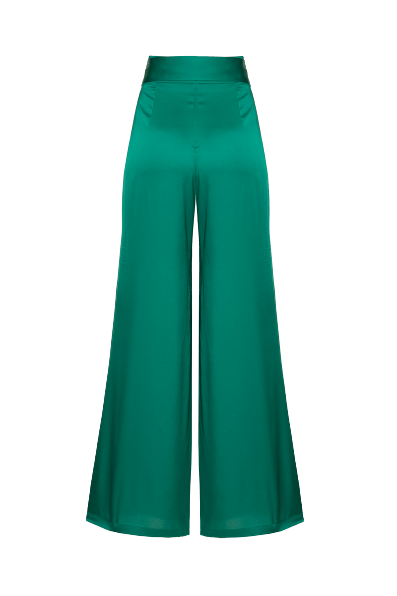 CALÇA FAIXA CETIM RAFINE VERDE