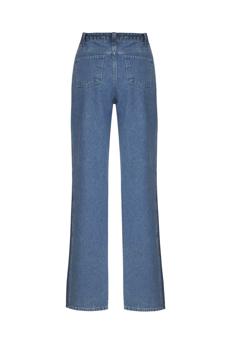 CALÇA DENIM RICAMARE AZUL