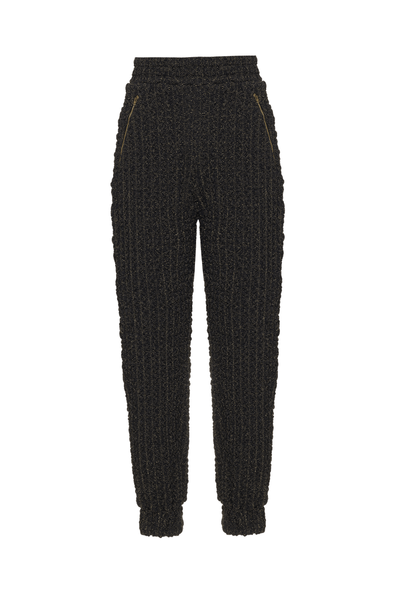 CALÇA JACQUARD VINTAGE LUREX PRETO