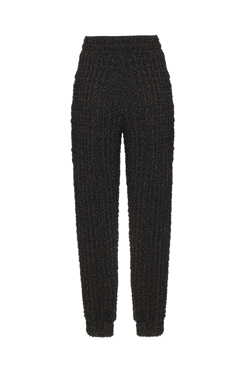 CALÇA JACQUARD VINTAGE LUREX PRETO