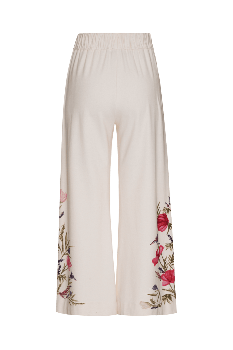 CALÇA MOLETOM CURTA VIEIRA FLOWER OFF WHITE