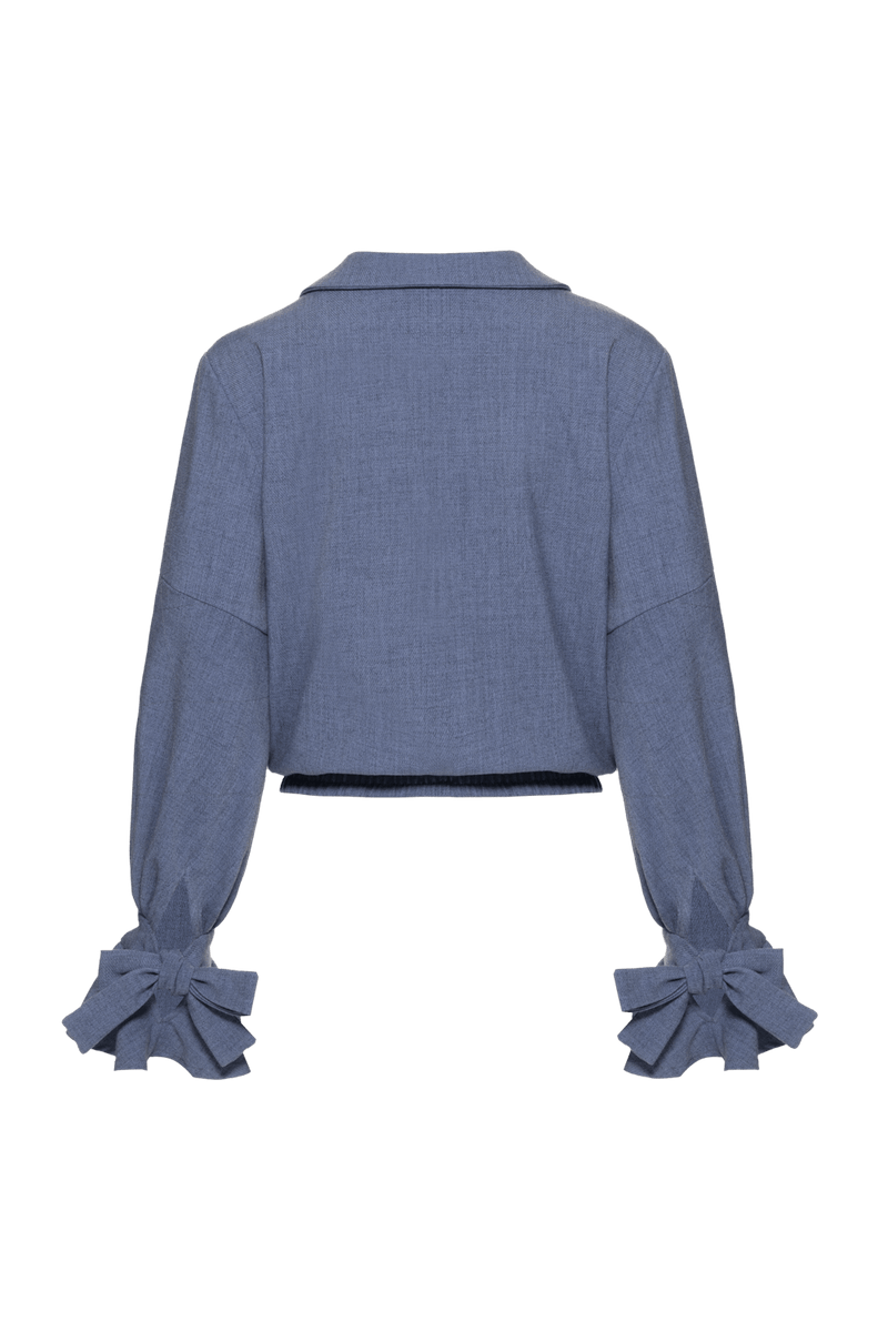 CASACO FLOWING TWILL AZUL