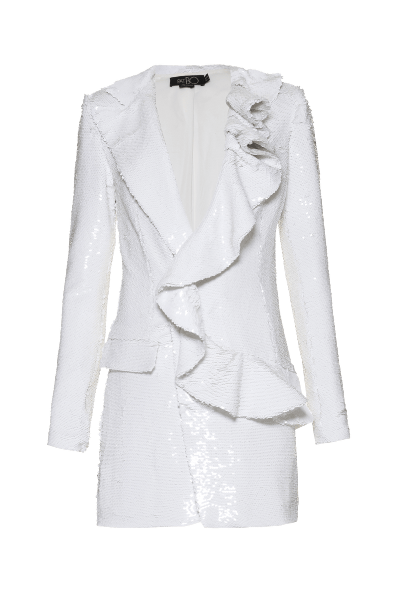 BLAZER BABADO PAETÊ VIBRANT OFF WHITE