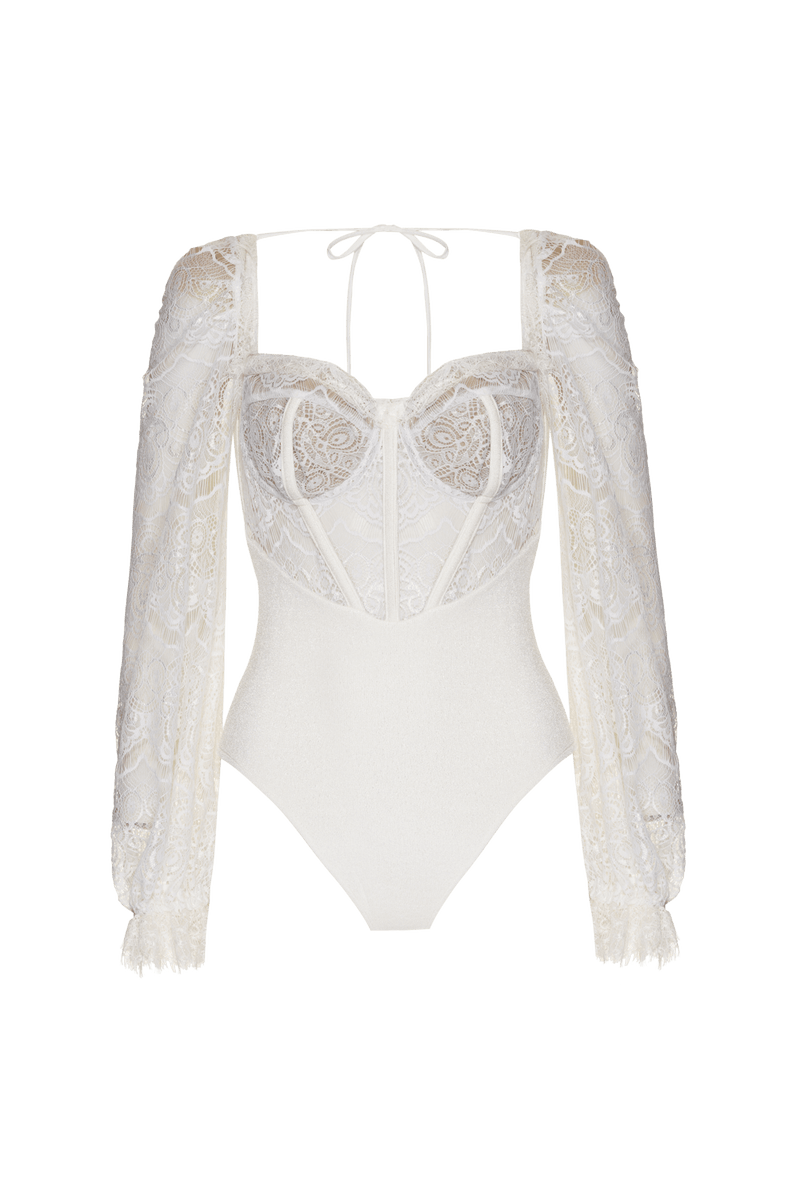 BODY RECORTES RENDA SENSES OFF WHITE