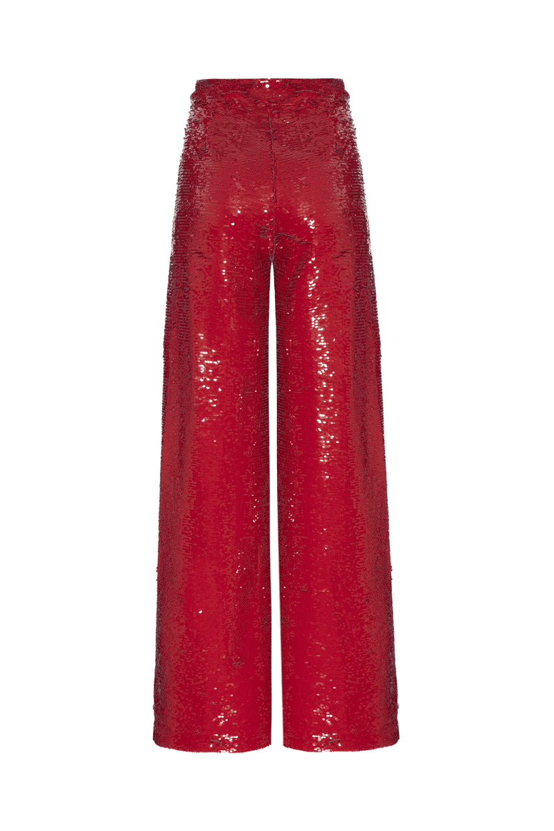 CALÇA PAETÊ VIBRANTE VERMELHO