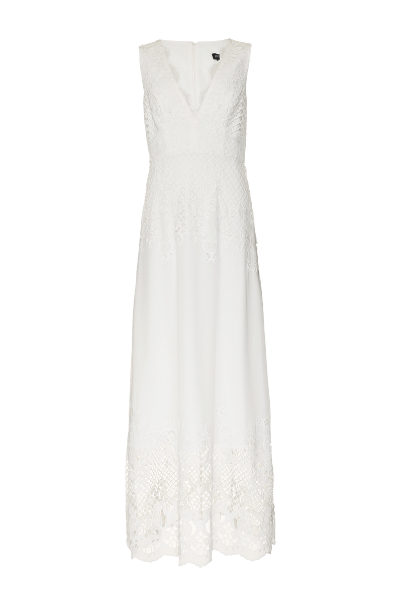 VESTIDO LONGO CHIFFON PEARL GLAM OFF WHITE 