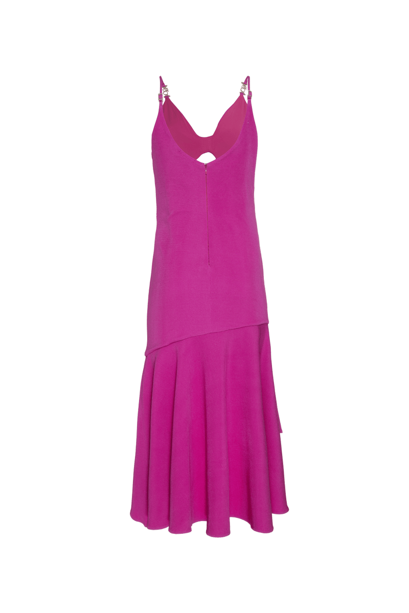 VESTIDO MÍDI PREGAS MALHA STARRY ROSA